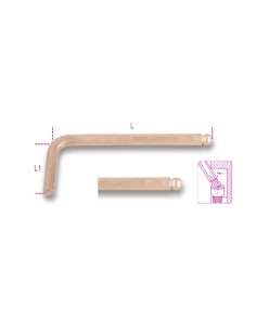 Llave Allen Acodada Cabeza Esférica Antichispa 96BA/BP – Beta Tools