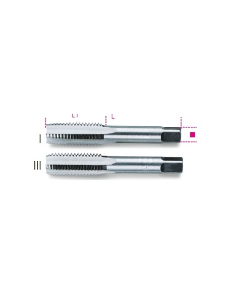 Machos roscar manuales métricos paso fino HSS Beta 435F