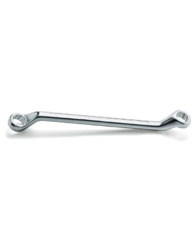 Llave de estrella acodada de dos bocas, cromada 90  Beta Tools