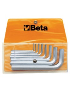 Juego de 6 llaves Allen acodadas cromadas  Beta Tools