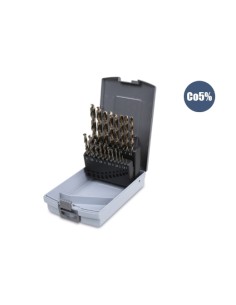 Juego de 19 brocas HSSCO 5% helicoidales rectificadas | Beta Tools
