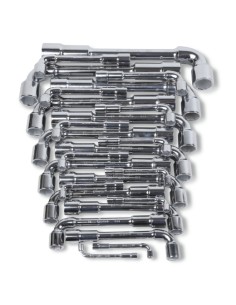 Juego de 25 llaves de pipa dobles hexagonales (art. 933) 933/S25