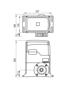 Kit Force 1200  Motor para Puertas Correderas de 1.200 kg 2