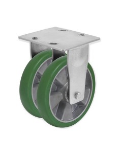 Rueda Doble Modelo QD Soporte Pletina Industrial. Gayner 84621