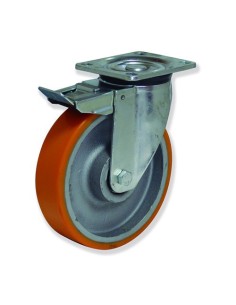 Rueda Modelo KPG5 Soporte Giratorio Poliuretano Freno. Gayner 84917