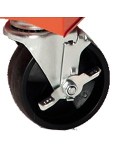 Rueda móvil 5x2 (13x5cm) con eje y pletina para carros ALYCO
