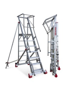 Escalera SMT almacén con ruedas 