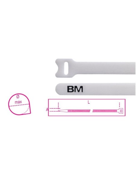 Bridas de velcro con apertura de tirón blancas 1748BV – Beta Tools