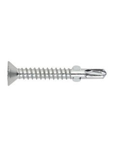 Tornillo Autotaladrante con Broca de Dos Alas y Cabeza Avellanada ABA