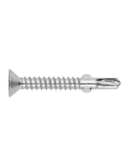 Tornillo Autotaladrante con Broca de Dos Alas y Cabeza Avellanada ABA